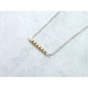 Gold Ball .925 Sterling Silver Neckalce